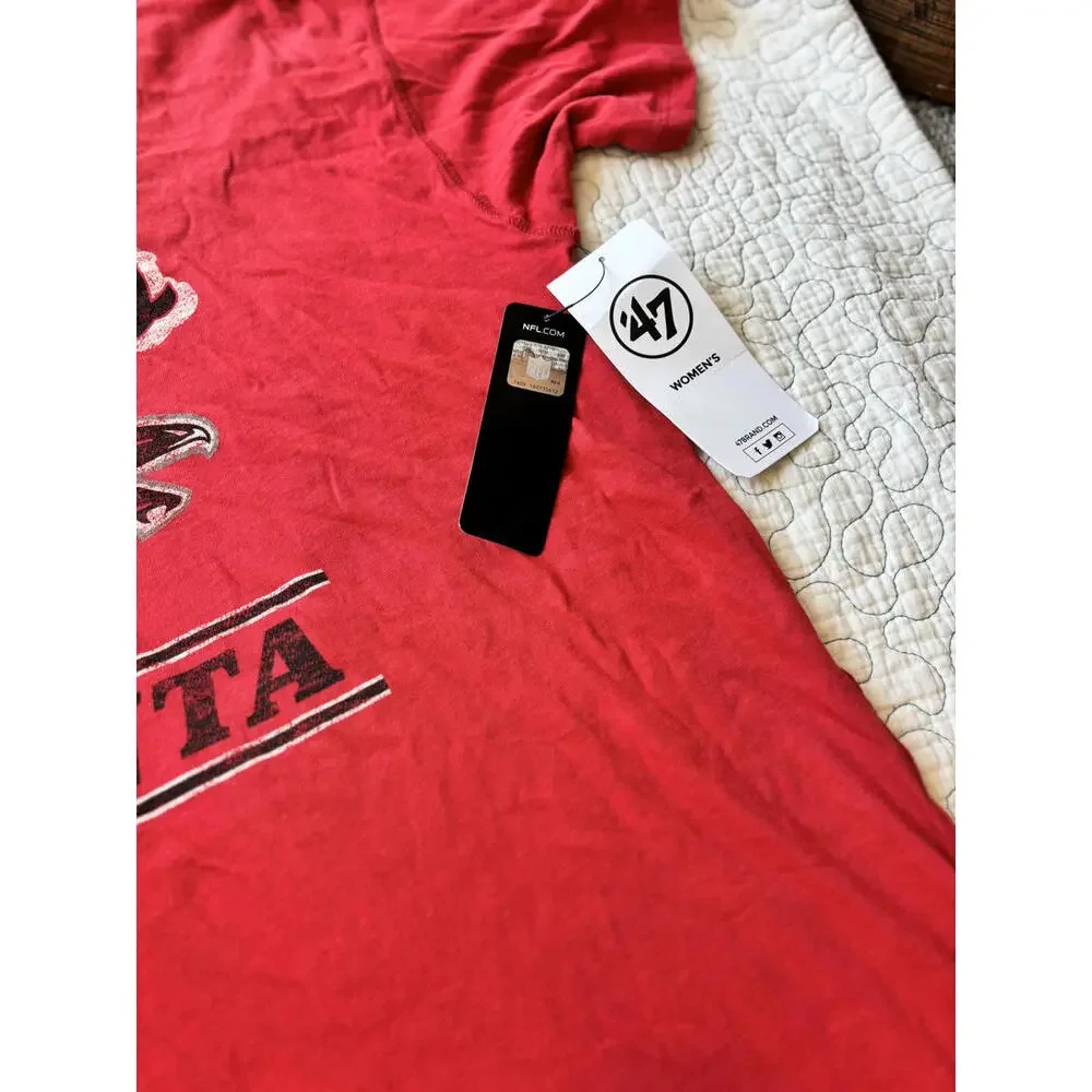 47 Brand Women's Atlanta Falcons Red Graphic‎ T-Shirt Size XL #468 - Picture 3 of 5